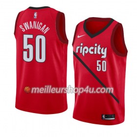 Maillot Basket Homme Portland Trail Blazers Caleb Swanigan 50 2018-19 Nike Rouge Swingman